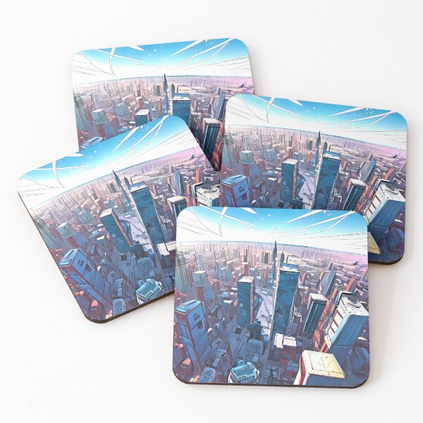 Item preview, Futuristic Cyberpunk City Sunset Landscape 2 designed and sold by AfroMatic.