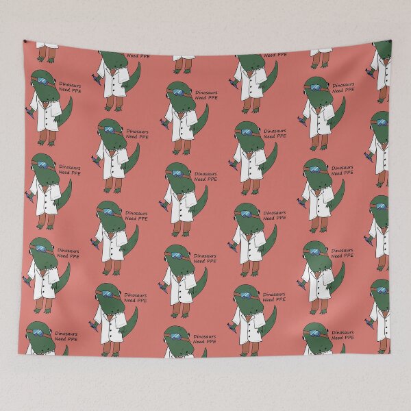 Item preview, Dinosaurs Need Personal Protective Equipment designed and sold by artbymalyn.