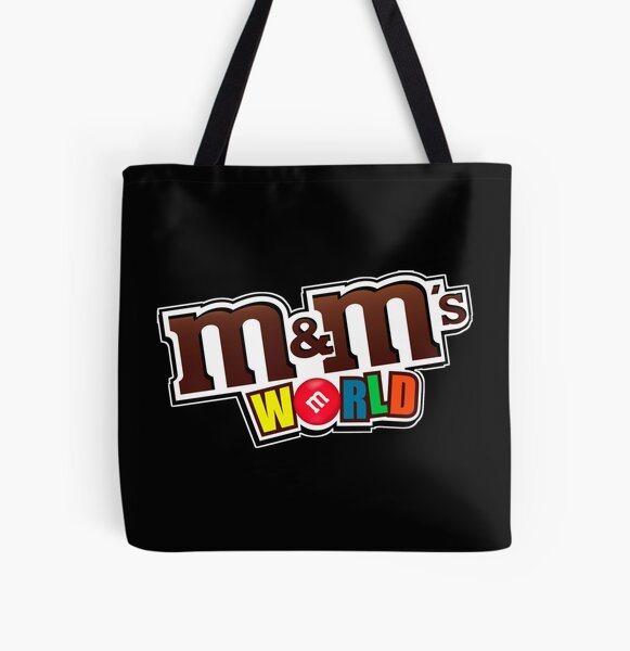 M&M's World Patterned Large Black Tote Bag