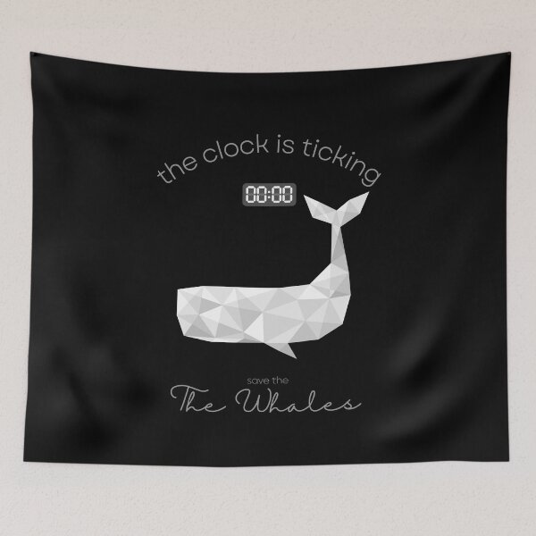 Item preview, Save All The Whales The Clock is Ticking Art Print designed and sold by MagicWolfStar.