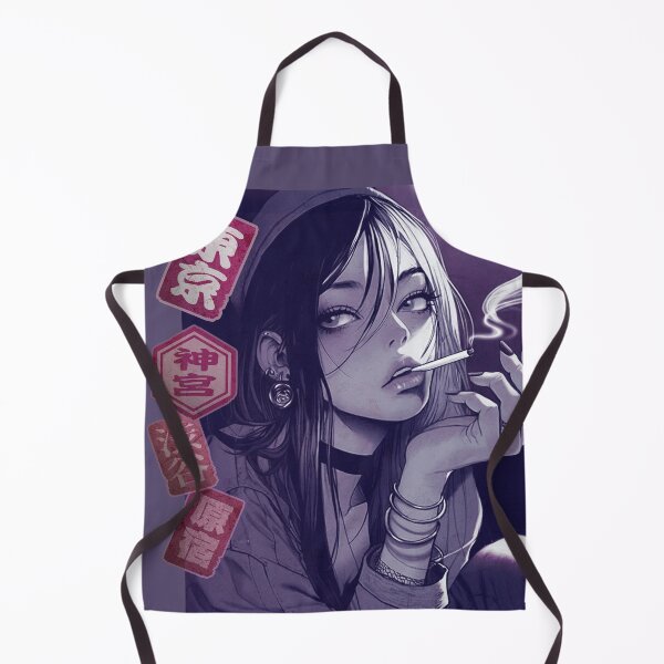 Item preview, Tokyo Downtown Bad Girl in Anime Manga Painting Style designed and sold by Bad Cat Rye.