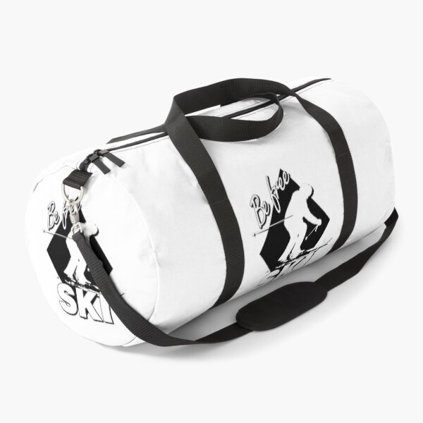 Item preview, Be Free Ski White Text Quote with White Downhill Alpine Skier Silhouette on Ski Level Expert Black Diamond designed and sold by Karen McFarland.