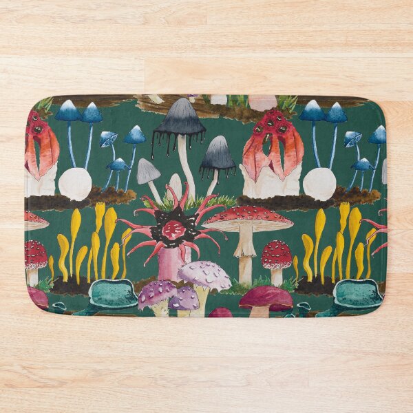 Item preview, Funky Fungus Mushroom Mash Watercolor Dark designed and sold by Nicky Rollings.