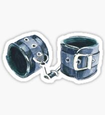 leather handcuffs Sticker