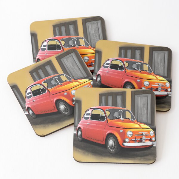 Item preview, Freedom on wheels: The carefree Italian small car, cult car 500, vintage car, classic red designed and sold by pixelatedworld.