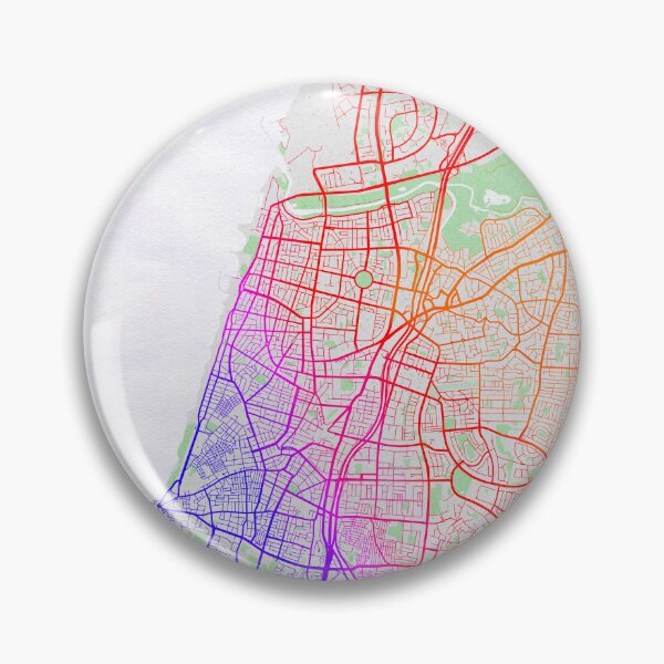 Item preview, Tel Aviv City Map of Israel - Colorful designed and sold by deMAP.