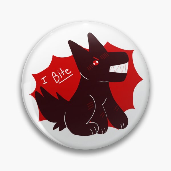Item preview, I bite! dog sticker designed and sold by Sylvie-probably.