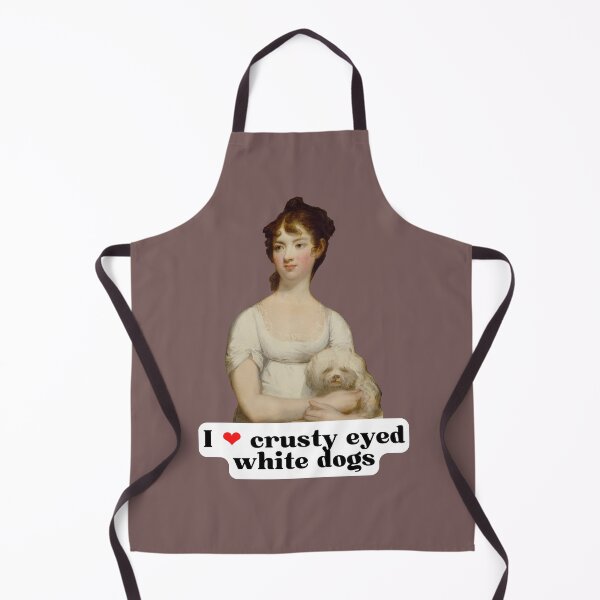 Item preview, I Love Crusty Eyed White Dogs 1800s 19th Century Painting designed and sold by MetaMiss.