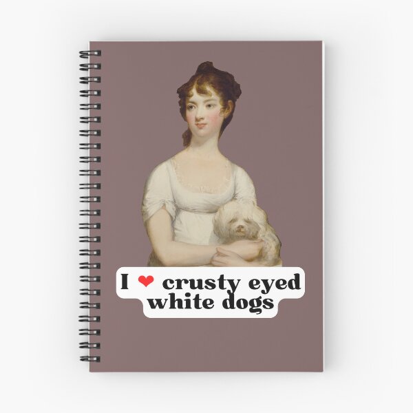 Item preview, I Love Crusty Eyed White Dogs 1800s 19th Century Painting designed and sold by MetaMiss.