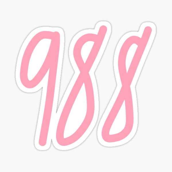 "988" Sticker for Sale by Service-Boxers | Redbubble