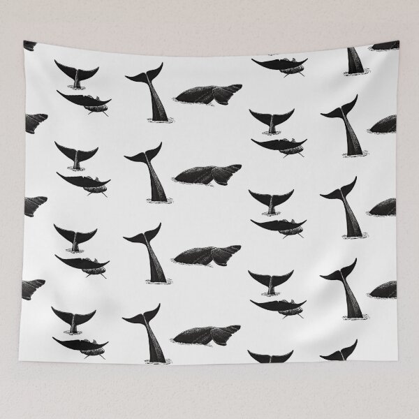 Item preview, Pilot Whale flukes - Ink work for whale lovers designed and sold by chloeyzoard.