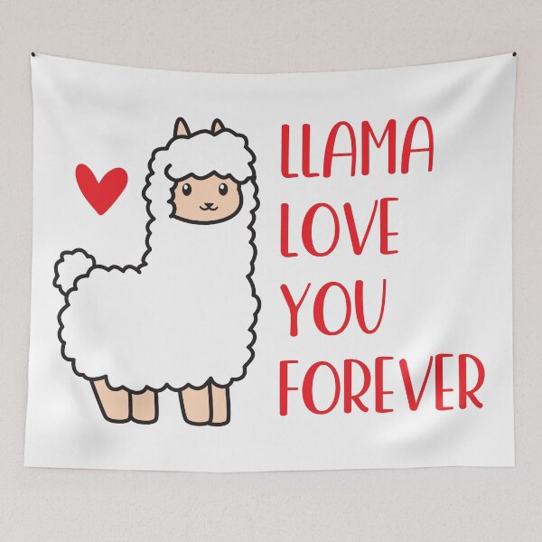 Item preview, Llama Love You Forever (white) designed and sold by OlivDesignsCo.