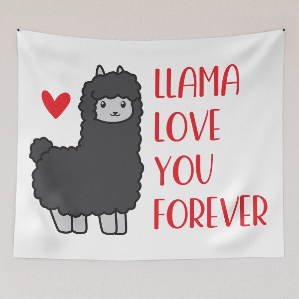 Item preview, Llama Love You Forever (black) designed and sold by OlivDesignsCo.