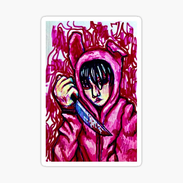 Bunny suit (sematary fan art lol) Sticker