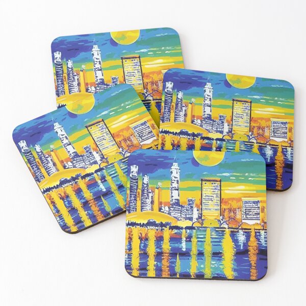 Item preview, Seoul Skyline Night Art designed and sold by Places On Earth.