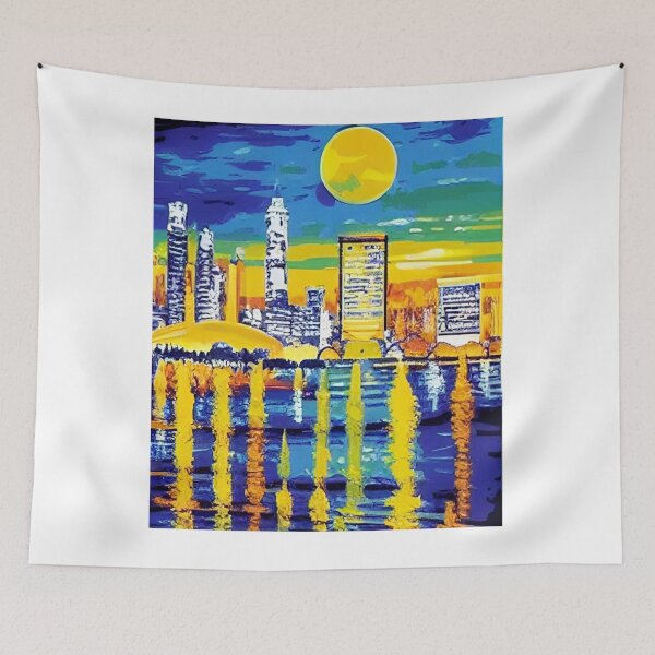 Item preview, Seoul Skyline Night Art designed and sold by Places On Earth.