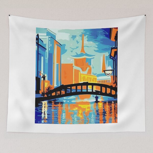 Item preview, Seoul Painting Night Skyline designed and sold by Places On Earth.