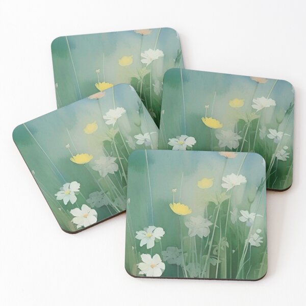 Item preview, Pretty Watercolor Landscape Flowers Nature designed and sold by CattlettArt.
