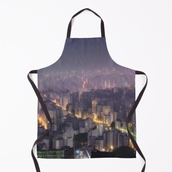 Item preview, Seoul at Night Buildings designed and sold by Places On Earth.