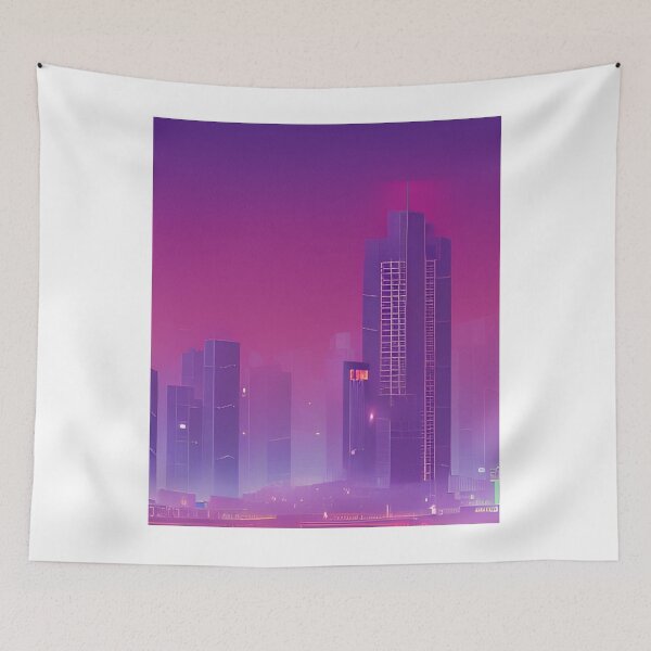 Item preview, Seoul Night Skyline Pink Neon designed and sold by Places On Earth.