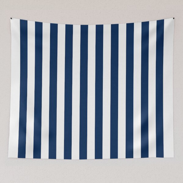 Item preview, vertical lines, navy blue and white designed and sold by AK-minimalist.