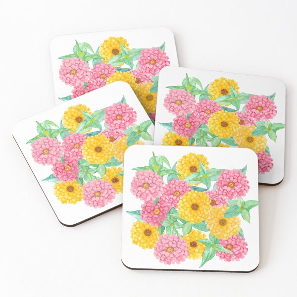 Item preview, ZINNIA FLOWERS - YELLOW PINK designed and sold by miomercado.