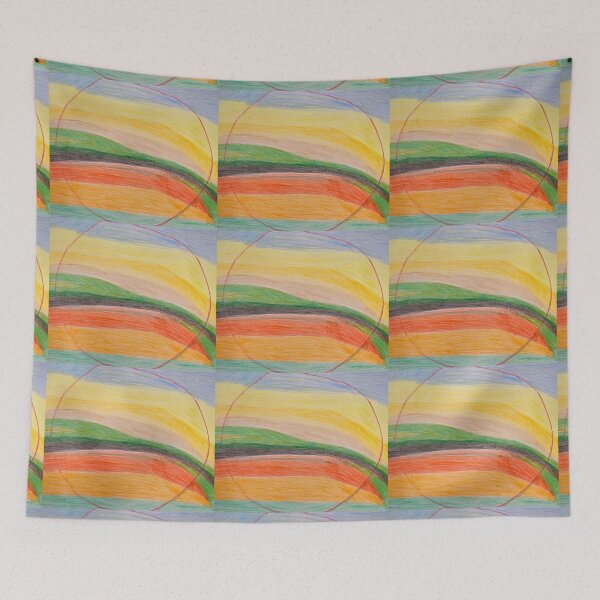 Item preview, Redlined Circle In Centre With Colourful Background designed and sold by PodmenikArt.