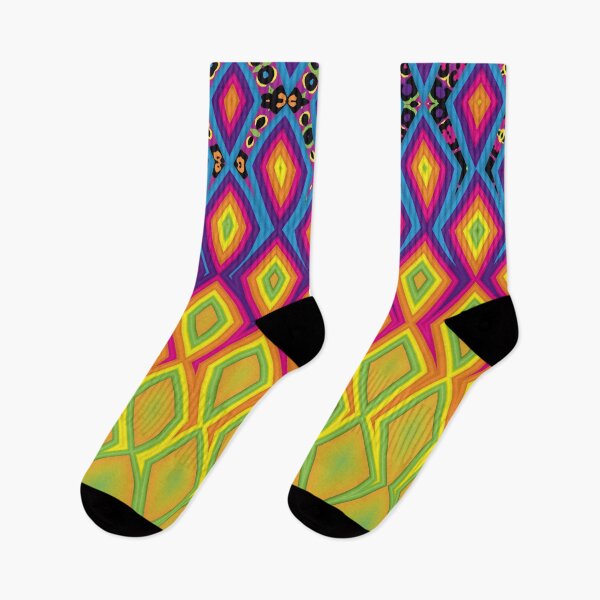 Item preview, Abstract 90s Neon Geometric Pattern designed and sold by sweetbelle.