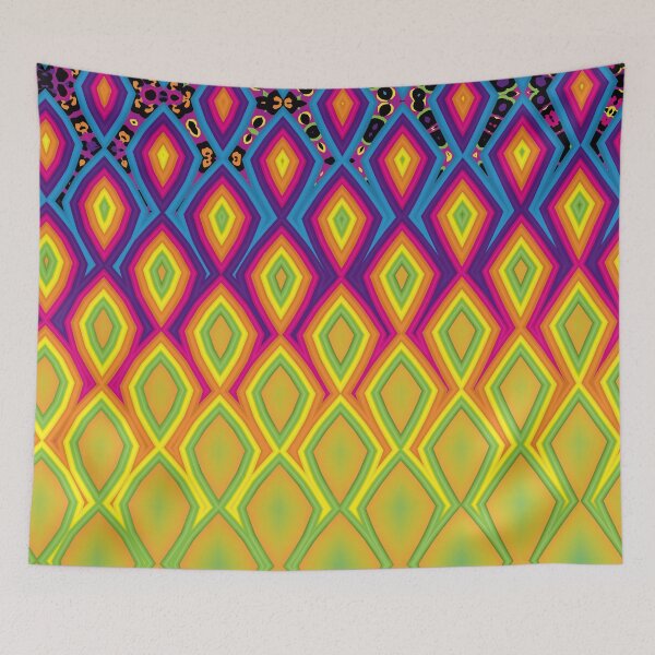 Item preview, Abstract 90s Neon Geometric Pattern designed and sold by sweetbelle.