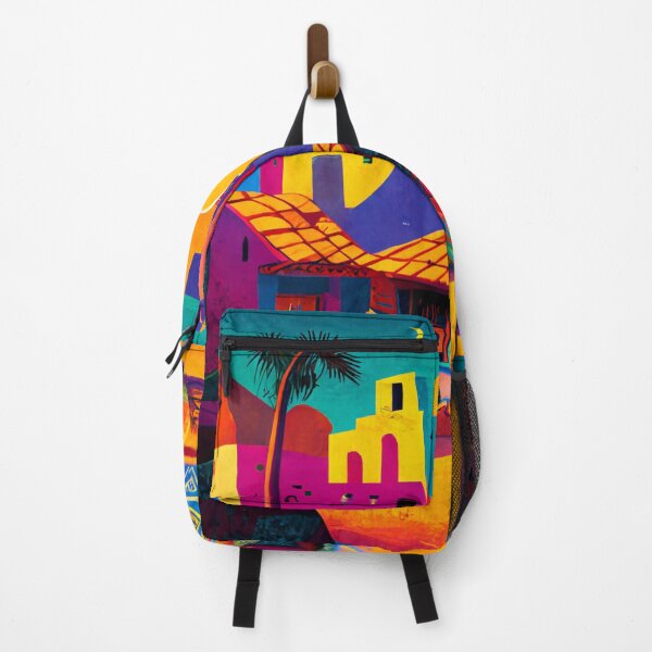 Item preview, Colorful mexican village at night designed and sold by Vela Barrera.