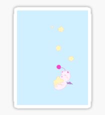 Starry moogle Sticker