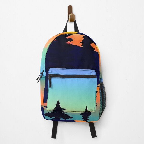 Item preview, Add a Touch of Beauty and Tranquility to Your Life with Our Gorgeous Minimalist Landscape Sunrise View and Trees Prints designed and sold by supeart.