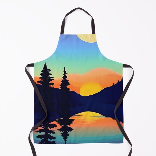 Item preview, Add a Touch of Beauty and Tranquility to Your Life with Our Gorgeous Minimalist Landscape Sunrise View and Trees Prints designed and sold by supeart.