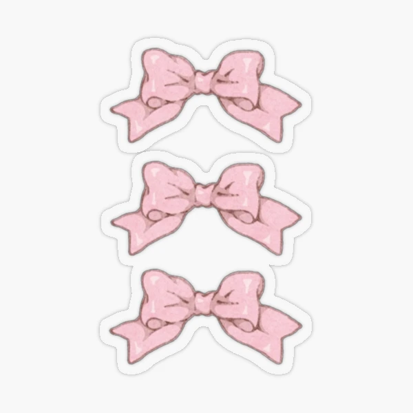 Coquette balletcore ribbon bow  Sticker for Sale by Pixiedrop