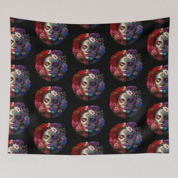 Item preview, Floral face kahlo motif 13 designed and sold by Christolamber.