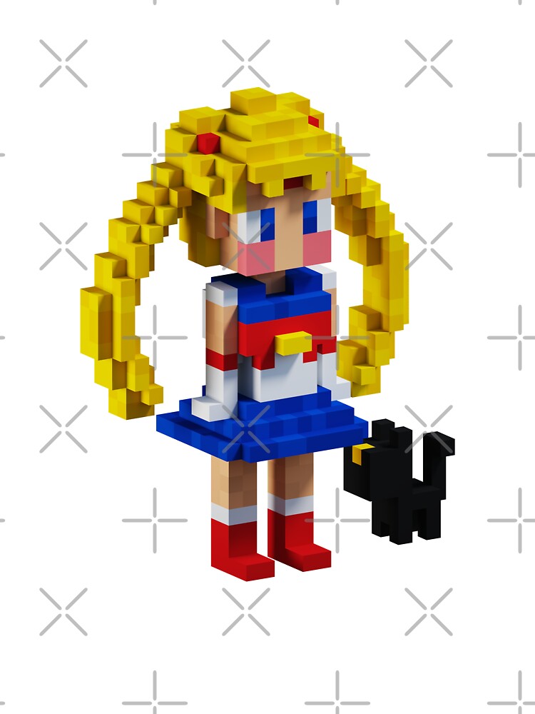 Sailor Moon Cat Luna Pixel Art – BRIK