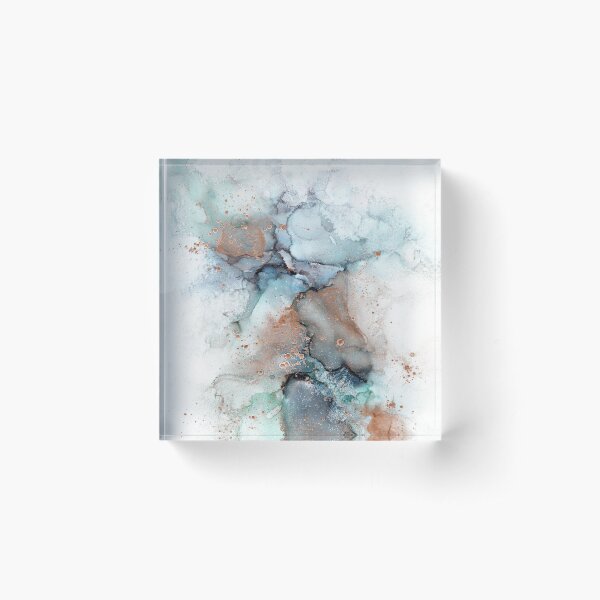 Alcohol Ink art Acrylic Block