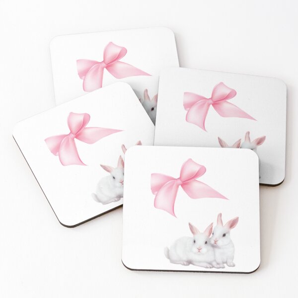 Item preview, Bunnies with ribbon bow  designed and sold by Pixiedrop.