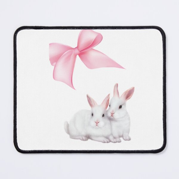 Item preview, Bunnies with ribbon bow designed and sold by Pixiedrop.