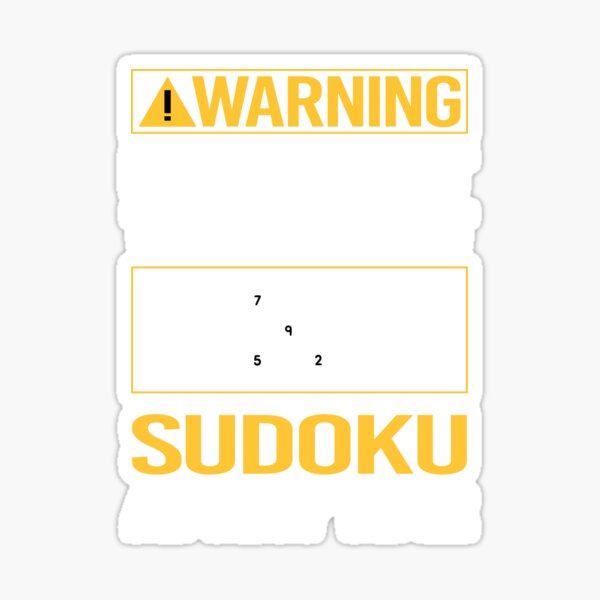 Item preview, Funny Warning Sudoku designed and sold by FulviaContreras.