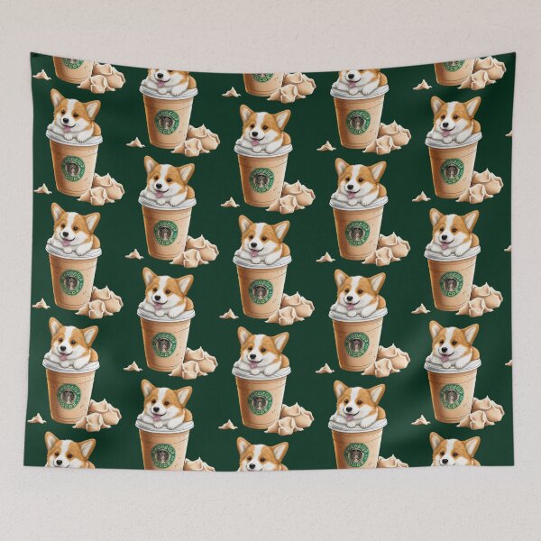 Item preview, Corgi puppuccino cute puppy puppuccino love starbucks                designed and sold by robertclincy.