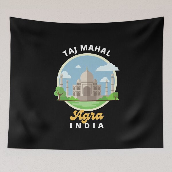 Item preview, Taj mahal agra india - seven wonders of the world black designed and sold by travelforest.