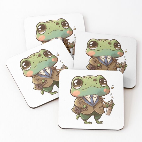 Item preview, Frog Entrepreneur Sticker designed and sold by Cute Critters Stickers.