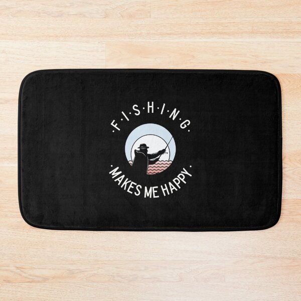 Item preview, Fishing Makes Me Happy designed and sold by crazydotdesigns.