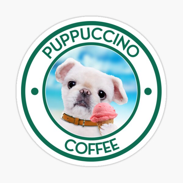 Funny Puppuccino  Sticker