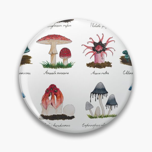 Item preview, Naturalist Fungus Mushroom Collection Watercolour White designed and sold by Nicky Rollings.