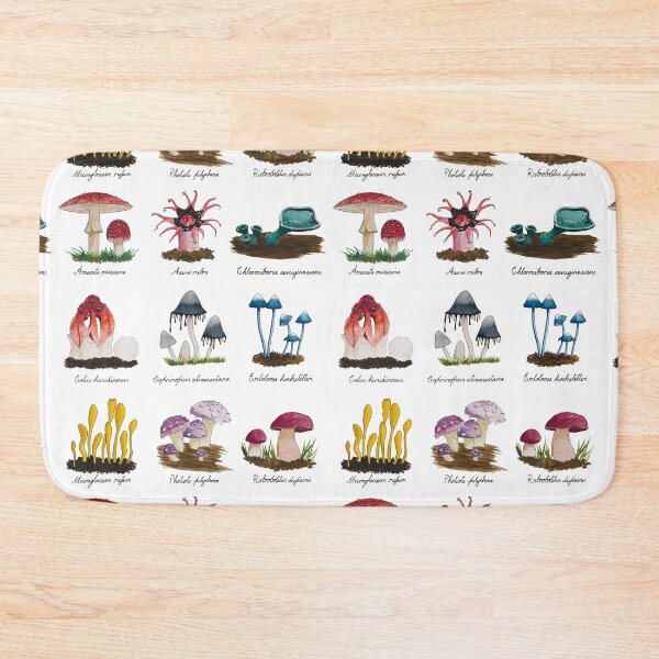 Item preview, Naturalist Fungus Mushroom Collection Watercolour White designed and sold by Nicky Rollings.