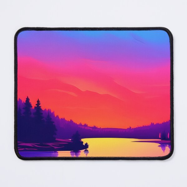 Item preview, Get the Best of Both Worlds with Our Minimalist Landscape and Retrowave Art Print designed and sold by supeart.
