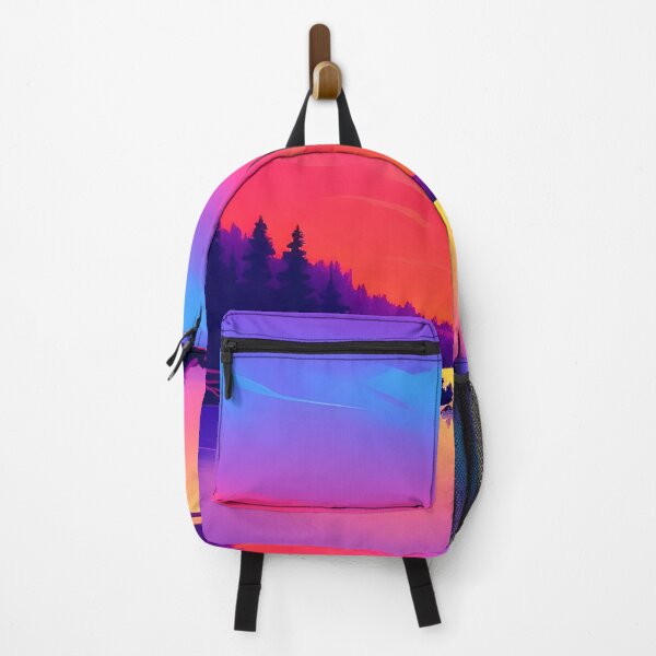 Item preview, Get the Best of Both Worlds with Our Minimalist Landscape and Retrowave Art Print designed and sold by supeart.