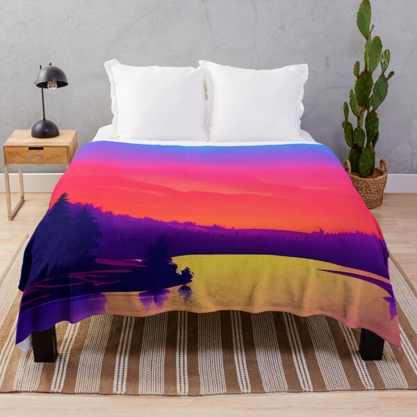 Item preview, Get the Best of Both Worlds with Our Minimalist Landscape and Retrowave Art Print designed and sold by supeart.